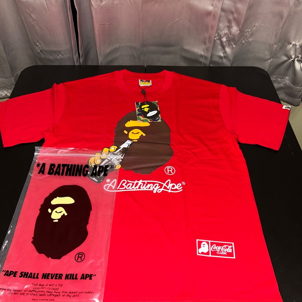 A Coca Cola Bathing Ape t shirt size L